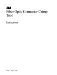 3M Fiber Optic Connector Crimp Tool Owner's Manual