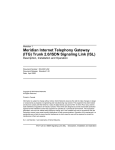 321 Studios Meridian Internet Telephony Gateway (ITG) Trunk 2.0 User's Manual