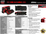 MSI R9 380 GAMING 4G AMD Radeon R9 380 4096GB