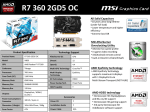 MSI R7 360 2GD5 OC AMD Radeon R7 360 2048GB