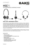 AKG HSC15 headset