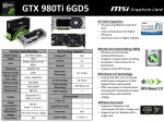 MSI GTX 980TI 6GD5 NVIDIA GeForce GTX 980 Ti 6144GB