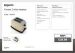 Elgento E447C toaster