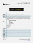 Corsair 4GB (1x 4GB) 1600MHz DDR3L