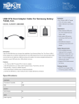 Tripp Lite USB OTG Host Adapter Cable For Samsung Galaxy Tablet, 6-in.
