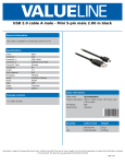 Valueline VLCP60301B20 USB cable