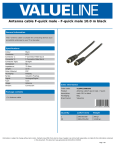Valueline VLSP41300B100 coaxial cable