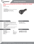 Gembird MP3A-UC-CAR2 mobile device charger