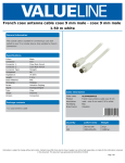 Valueline VLSP40290W15 coaxial cable