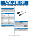 Valueline VLEP10030B50 power cable