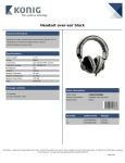 König CSHSOVE200BL mobile headset