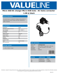 Valueline VLMP60891B10 mobile device charger