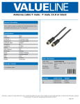 Valueline VLSP41000B150 coaxial cable