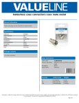 Valueline VLSB40902M coaxial connector