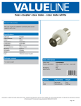 Valueline VLSP40940W coaxial connector