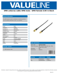 Valueline VGSP02010B50 coaxial cable