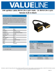 Valueline DVI-D/2x DVI-D, 0.20m