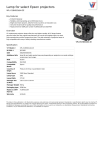 V7 Lamp for select Epson projectors