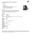 V7 Lamp for select Hitachi projectors