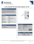 König CSHSIEF100WH mobile headset