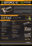 Zotac GeForce GT 730 NVIDIA GeForce GT 730 1GB