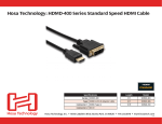 Hosa Technology 3ft, HDMI Male - DVI-D