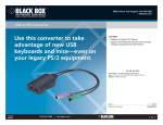 Black Box KVUSB-PS2 keyboard video mouse (KVM) cable