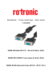 ROLINE HQ VGA Cable with Ferrite, HD15 M - HD15 F 20 m