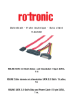 ROLINE SATA 3.0 Gbit/s Data and Power Cable (15-pin SATA), 1 m