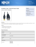 Tripp Lite 3ft. USB 2.0 A - DC