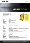 ASUS MeMO Pad 7 ME176C 16GB Yellow