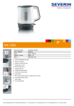 Severin WK 3389 electrical kettle