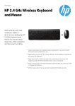 HP 2.4 GHz Wireless Keyboard and Mouse