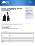 Tripp Lite Heavy-Duty Computer Power Cord, 16A, 14AWG (IEC-320-C14 to IEC-320-C15), 10-ft.