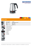 Severin WK 3333 electrical kettle