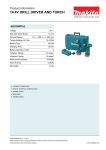 Makita 6281DWPLE cordless combi drill