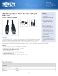 Tripp Lite USB 3.0 SuperSpeed Active Repeater Cable (AB M/M), 25-ft.