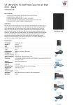 V7 Ultra Slim Tri-fold Folio Case for all iPad mini - black