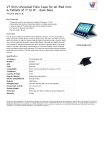 V7 Slim Universal Folio Case for all iPad mini & Tablets of 7" to 8" - dark blue