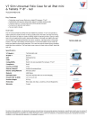 V7 Slim Universal Folio Case for all iPad mini & Tablets 7"-8" - red
