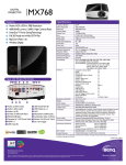 Benq MX768 data projector