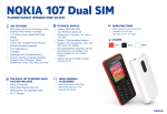 Nokia 107 Dual SIM 1.8" 75.8g Black