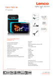 Lenco TAB 4 TWO 90 8GB Black, Cyan tablet