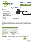 Tycon Systems POE-INJ-1000-S