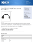 Tripp Lite Micro HDMI to HDMI Adapter for Ultrabook/Laptop/Desktop PC - 1920x1200/1080p, (Type D M/F), 6-in.