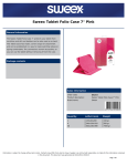 Sweex Tablet Folio Case 7" Pink