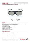 Viewsonic PGD-350 stereoscopic 3D glasses