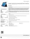 Kensington Portafolio™ Soft Folio Case for Samsung Galaxy Tab® 3 8.0 - Slate Grey