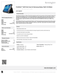 Kensington Portafolio™ Soft Folio Case for Samsung Galaxy Tab® 3 8.0 - Black