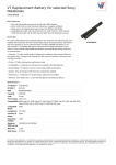 V7 Replacement Battery for selected Sony Notebooks